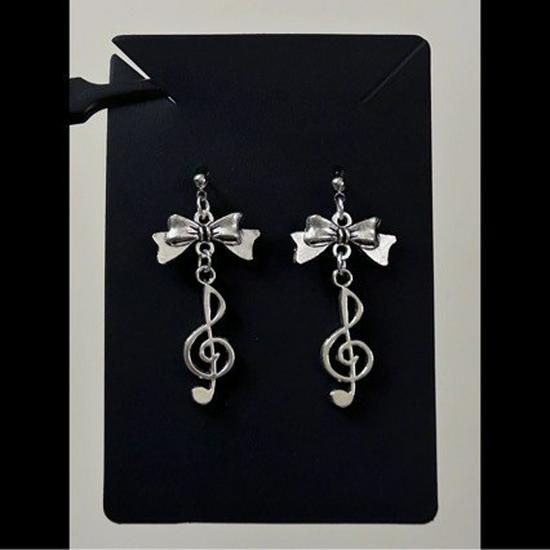 Japanese Sweet Rhinestone Heart Bow Stud Earrings