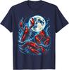 Three Lobster Moon Vintage 90s Galaxy Space Retro Animal T-Shirt