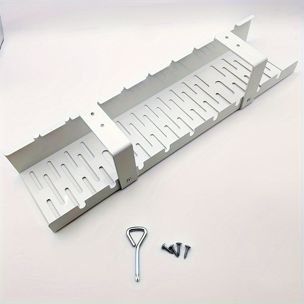 

1pc Cable Management Tray Under the Office Desk, Iron Wire Tidy Storage Box, Office and Home Cable Rack, Used for Standing Desks белый