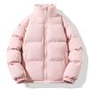 Unisex Thick Winter Cotton Puffer Jacket Oversized Stand Collar Casual Loose Fit Streetwear Coat