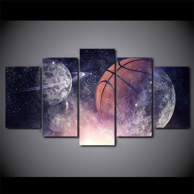 Basketball Universe Star Poster 5pcs  Modern Home Wall Decor Canvas Picture Art HD Print Painting On Canvas for Living Room