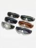 Punk Wind Future Technology Metal Conjoined Piece Frameless Wrapped Sunglasses Cycling Sunglasses For Men And Women.