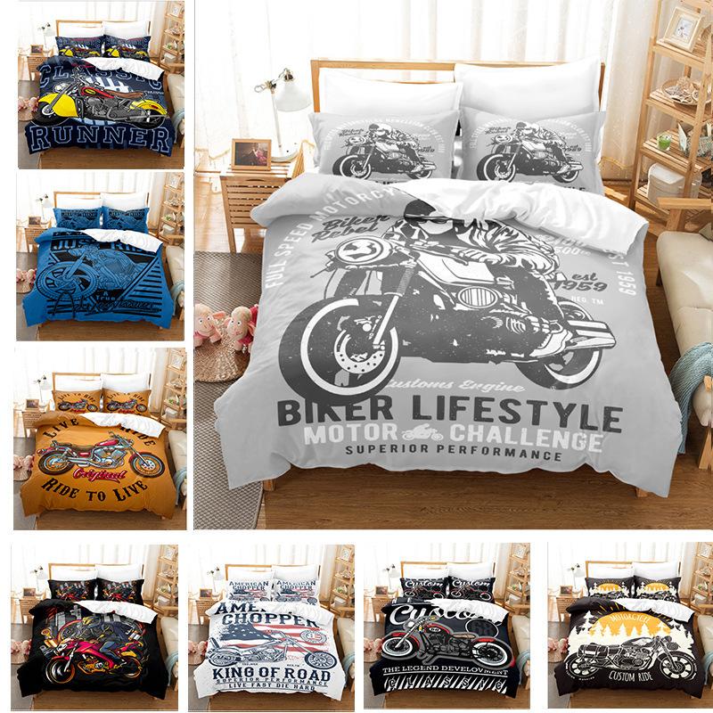 

Vintage Harley Series Bedding Student Dormitory Three-Piece Set 135 * 200 two-piece set