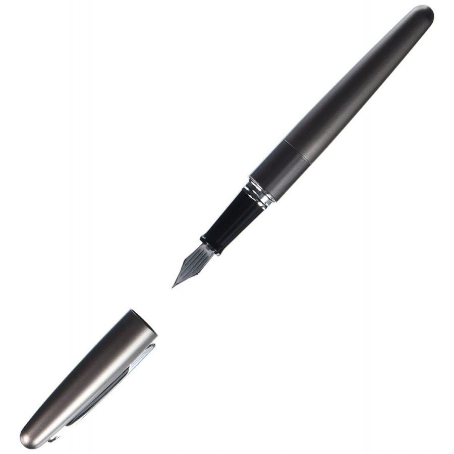 Pilot Cocoon Fountain Pen Titanium Medium Nib FCO-3SR-TI-M with Converter