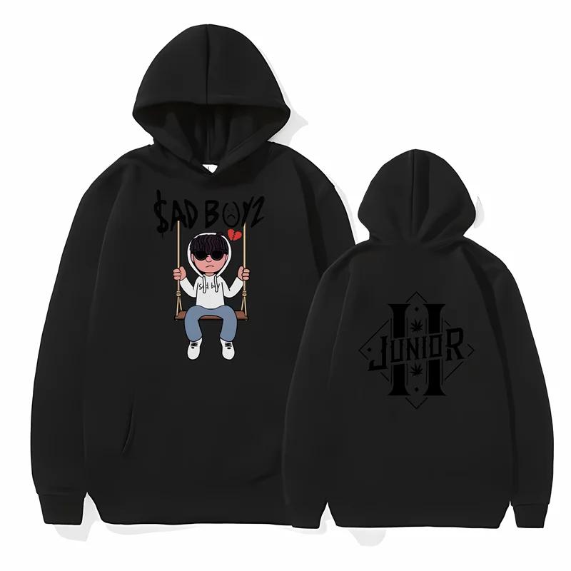 Sad Boyz Junior Hoodie Autumn Winter Men's Cotton Pullover Hoodie Warm Oversize Loose Long Male High Street Harajuku Hoodies2024