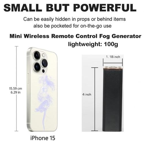 Portable Fog Machine | Slim Black Smoke Machine for Dance Stage, Halloween, and DJ Parties