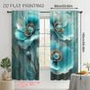 2pcs, Curtain Popular  print Blue Turquoise Floral Mandala Durable Polyester (without rod) Decorations For Home Ldeal for
