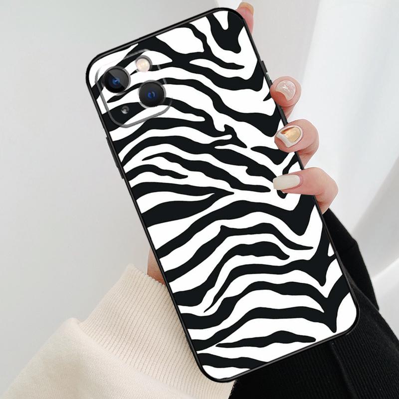 Zebra Skin Print Phone Case For iPhone 17 Pro Max 15 14 13 11 12 16 Pro Max mini 15 16 Plus 16e 17 Air Cover