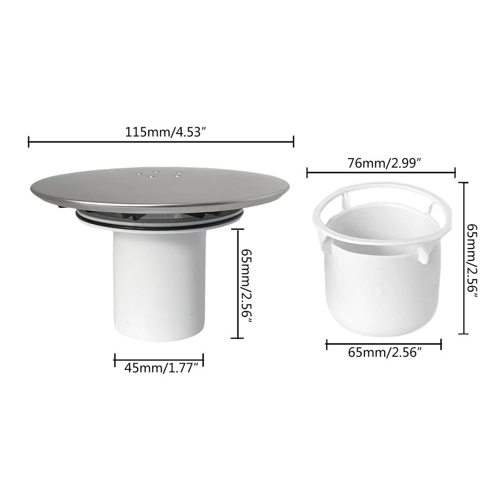 Bathroom Sink Drain Filter Easy Switches Between Plug and Filter Modes Shower Drain Cover Replacement Shower Waste Trap