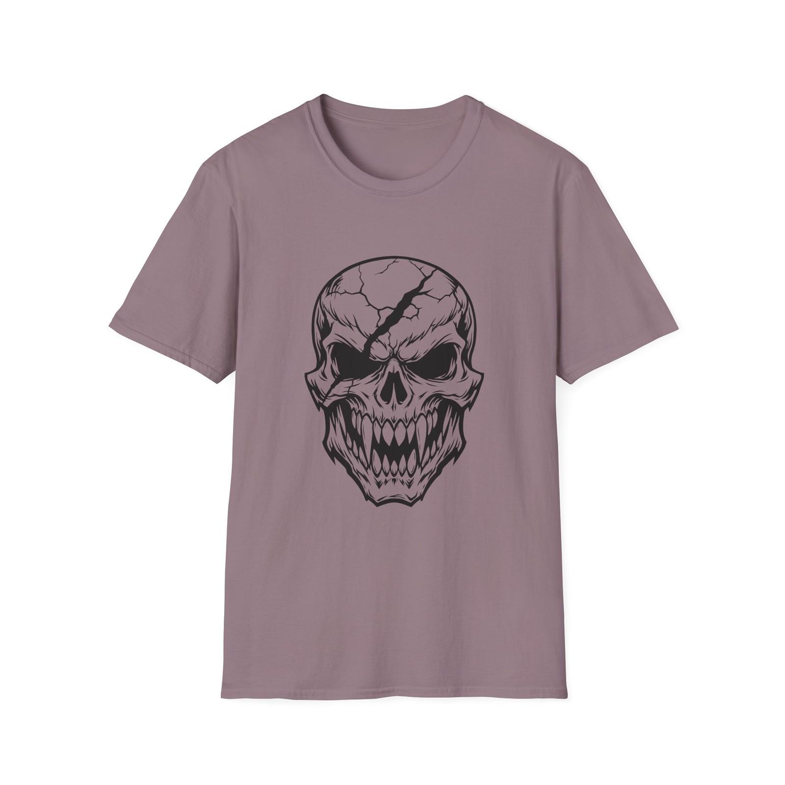 War Skull Horror Gothic Monster Halloween Dark Evil Unisex Softstyle T-Shirt S