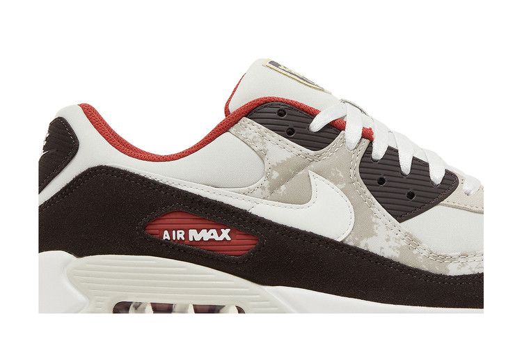 Men's Sneakers Nike Air Max 90 Social FC Light Bone/Summit White/Khaki/Dune Red/Velvet Brown/Lemon Wash