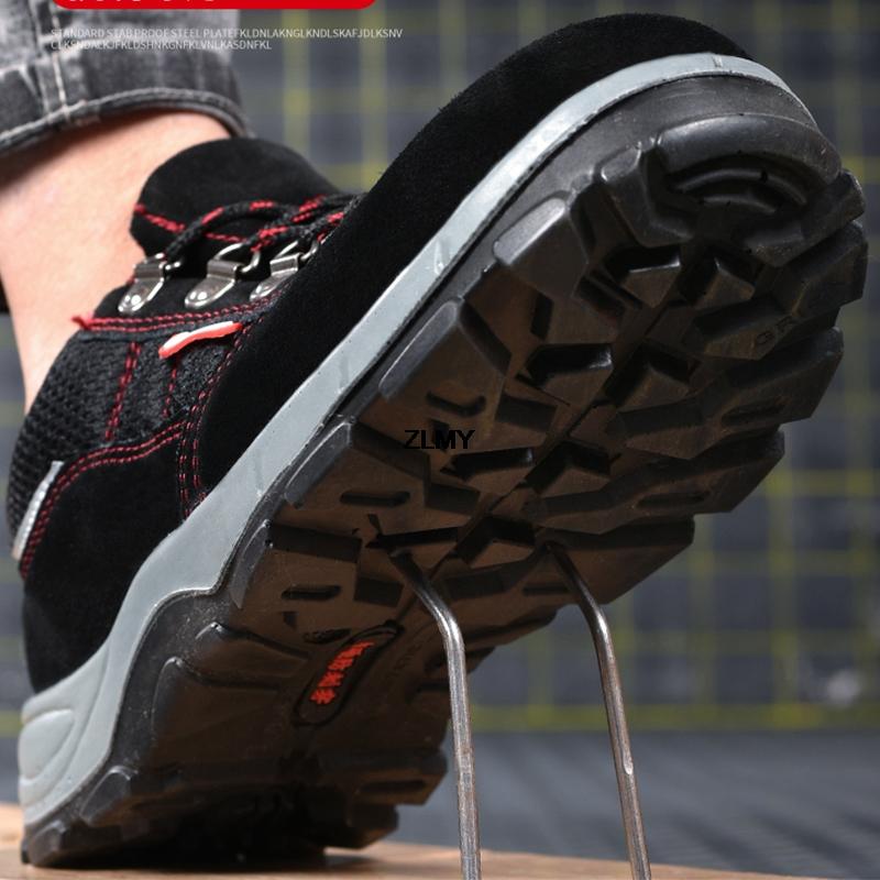 Puncture Proof Work Safety Shoes Men Steel Toe Work Boots Anti-smash Construction Safety Boots Man Low-cut Protective Footwear