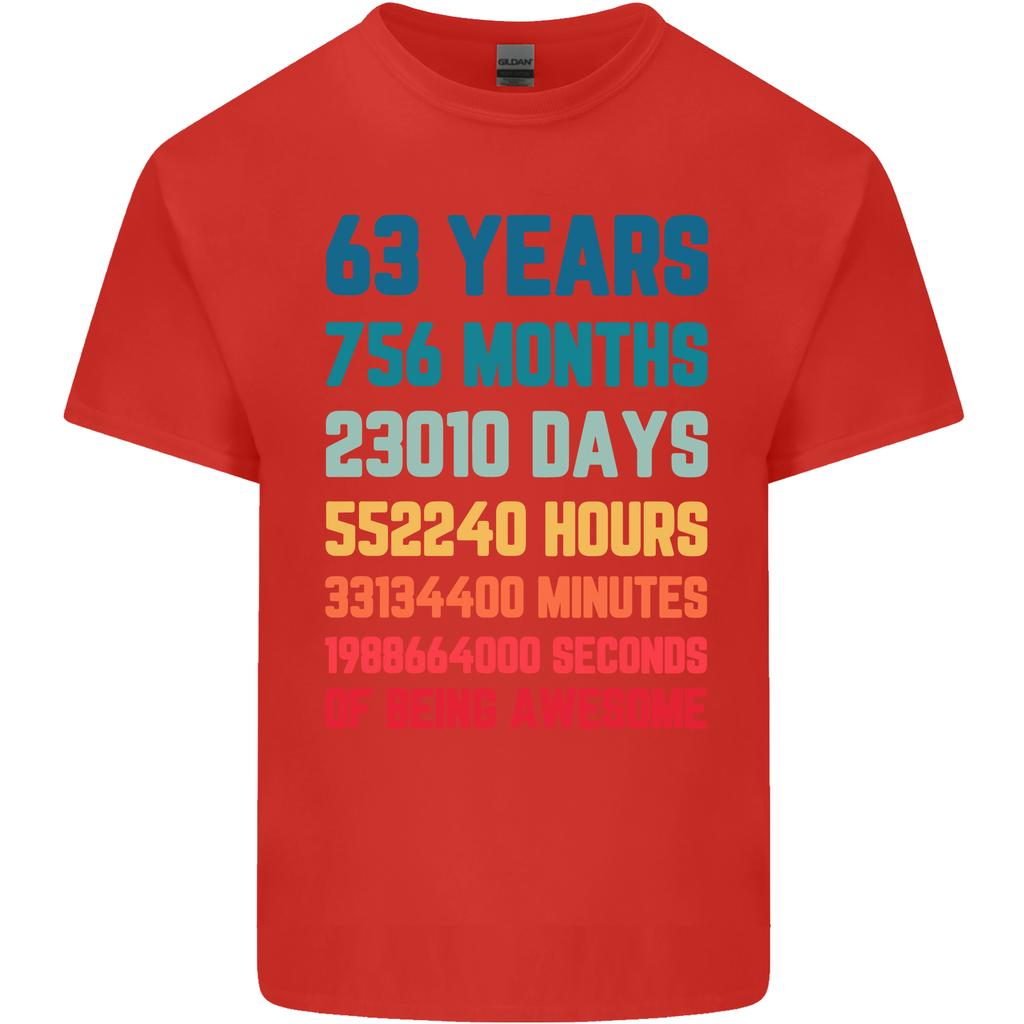 63rd Birthday 63 Year Old Unisexs Light Cotton TShirt
