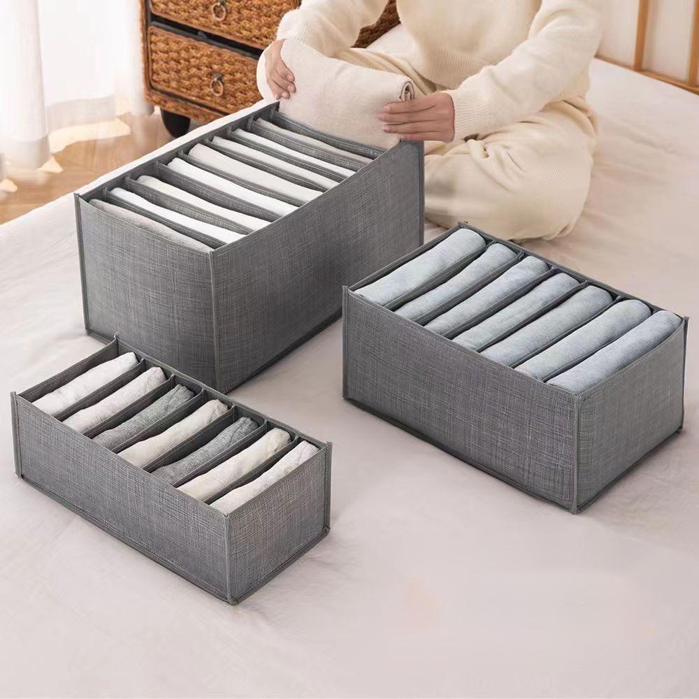 Kompakter Kleideraufbewahrungsbehälter - Faltbarer, stabiler Organizer für Jeans, Dessous, Strumpfwaren & weitere Gegenstände - Ideal für Schlafzimmer, Studentenwohnheim