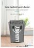 Shu Shi Foldable Waterproof Oxford Cloth Laundry Tote Bag with Round Handles
