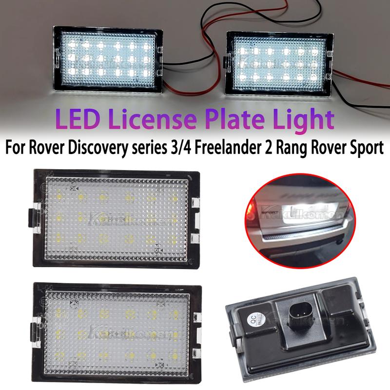 LED Number Plate Lights Rear License Plate Lamp For Land Rover Discovery 3 2005-2009 Freelander 2 LR2 Rang Rover Sport L320