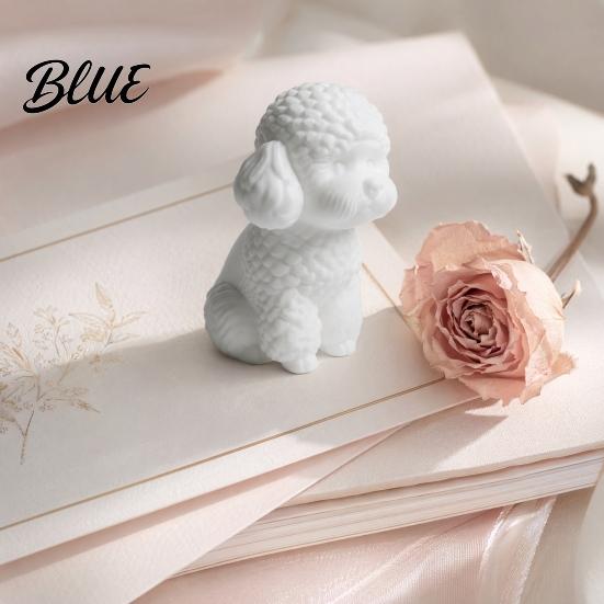 Artistic Pet Memorial 3D Printed Cute Teddy Dog Statue Mini Poodle Figurine