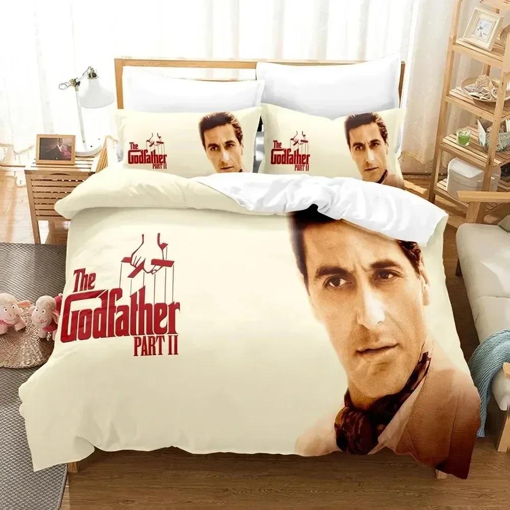 Luxury New 3D Print Godfather Bedding Set Duvet Cover Bed Set Quilt Cover Pillowcase King Queen Size Boys Adult Bedding Set