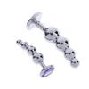 Metal Curved Anus Butt Plug,4 Beads Stimulating Anal Plugs Sex Toy, Prostate Massage,Analplug Buttplug Butplug With Jewelry Base