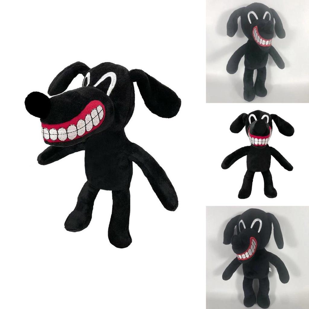 Soft And Cuddly Cartoon Siren Head Horror Black Dog Plush Doll Perfect Xmas Gift
