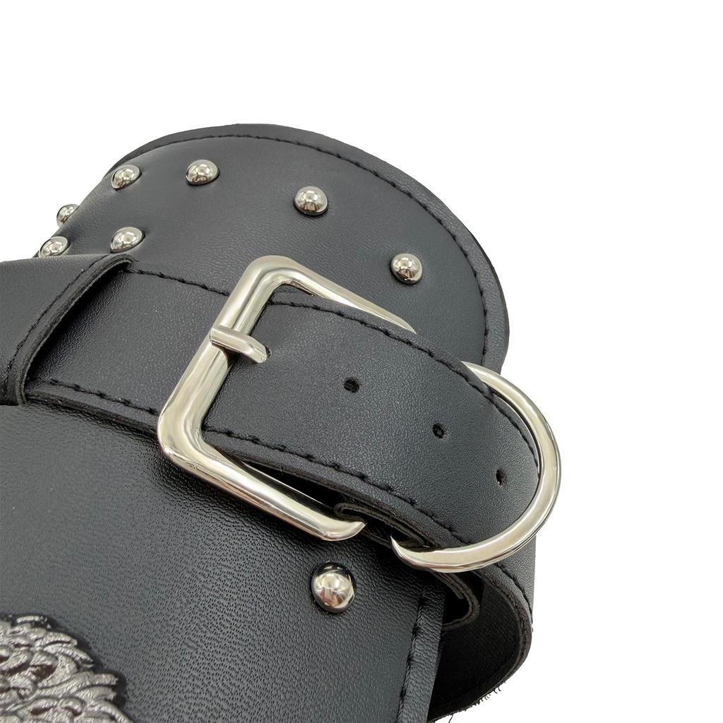 Vintage Black Brown PU Leather motorbike Side Tool Tail Bag Luggage for Harley Universal Motorcycle Saddle Bag