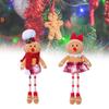 Christmas Decoration Gingerbread Man Wooden Bead Doll Plush Toy Xmas Decorate