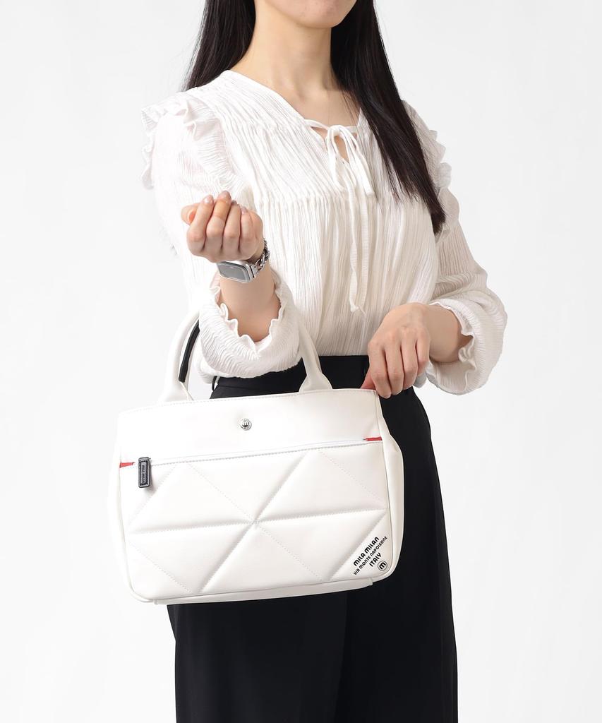 Miramilan Tetra Tote Bag, Driving Tote, Men's Handbag, No. 252521, White