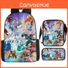 Cartoon Printed Pokémon Backpack Children Schoolbag Shoulder Bag Pencil Bag