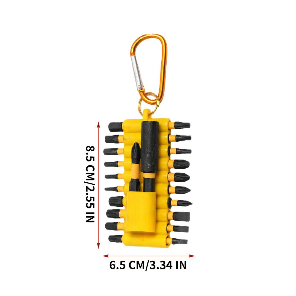 

Screwdriver Bit 22 Pcs Impact Screwdriver Bits Set with Organizer Sleeve Magnetic S2 Steel Multi Driver Bits and 1Pc Bit Holder жовтий