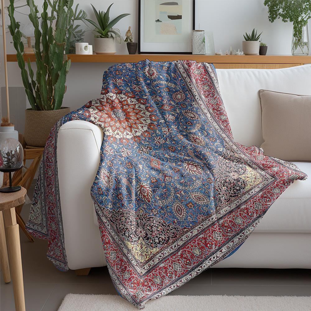 Vintage Ethnic Kilim Rug Traditional Persian Style Area Rug Decorative Floor Mat Bed Blanket Home Decor