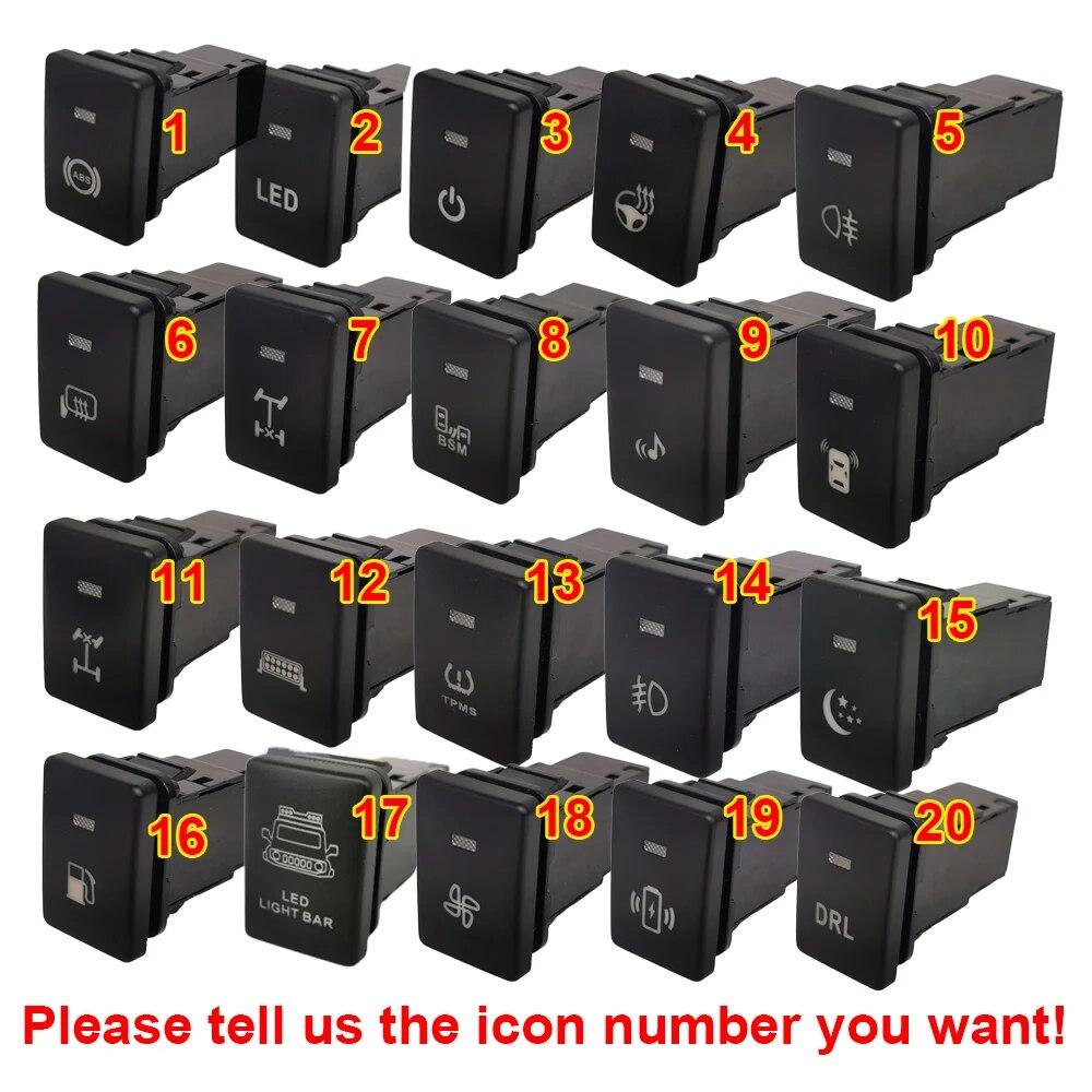 

Автомобильный светодиодный противотуманный фонарь DRL, фара, блокировка дифференциала, кнопка включения радара для Suzuki Jimny 1 Pc other icon