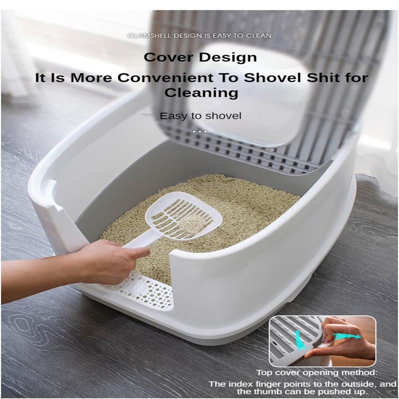 Litter Tray Fully Enclosed Splash-proof Cat Litter Box Odour-proof Pet Cleaning Products Anti-banding Cat Litter Cat Toilet