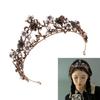 Beautifully Crafted Crystal Crowns Crystal Diadems with Flower and Leaves for Birthdays and Evening Parties