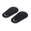 2Pcs Universal Car Bonnet Decorative Lock Sticker Auto Hood Decal Stickers (Black Carbon Fiber)