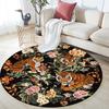 Tiger Pattern Round rug,Carpet Rug for Living Room Bedroom Sofa Playroom Decor,Non-slip Floor Mat,Holiday Gifts and Birthday Gifts