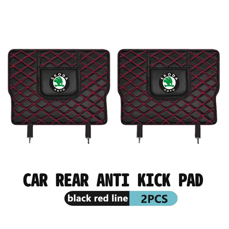 AAABR1 Car Anti-Kick Pad Seat Back Protector Cover For Skoda Octavia A5 A7 RS Fabia Superb Rapid Karoq