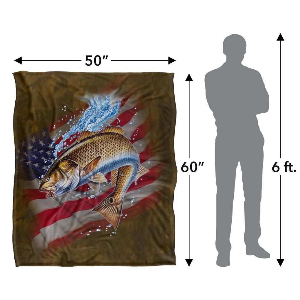 JQ Licensing Silky Redfish Fishing Supersoft Blanket