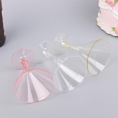 10 Stück Plastik-Martinigläser Transparent Cocktail Dessert Unzerbrechlich Mini-Becher für Hochzeitsfeier Schüssel Wein Eiscreme