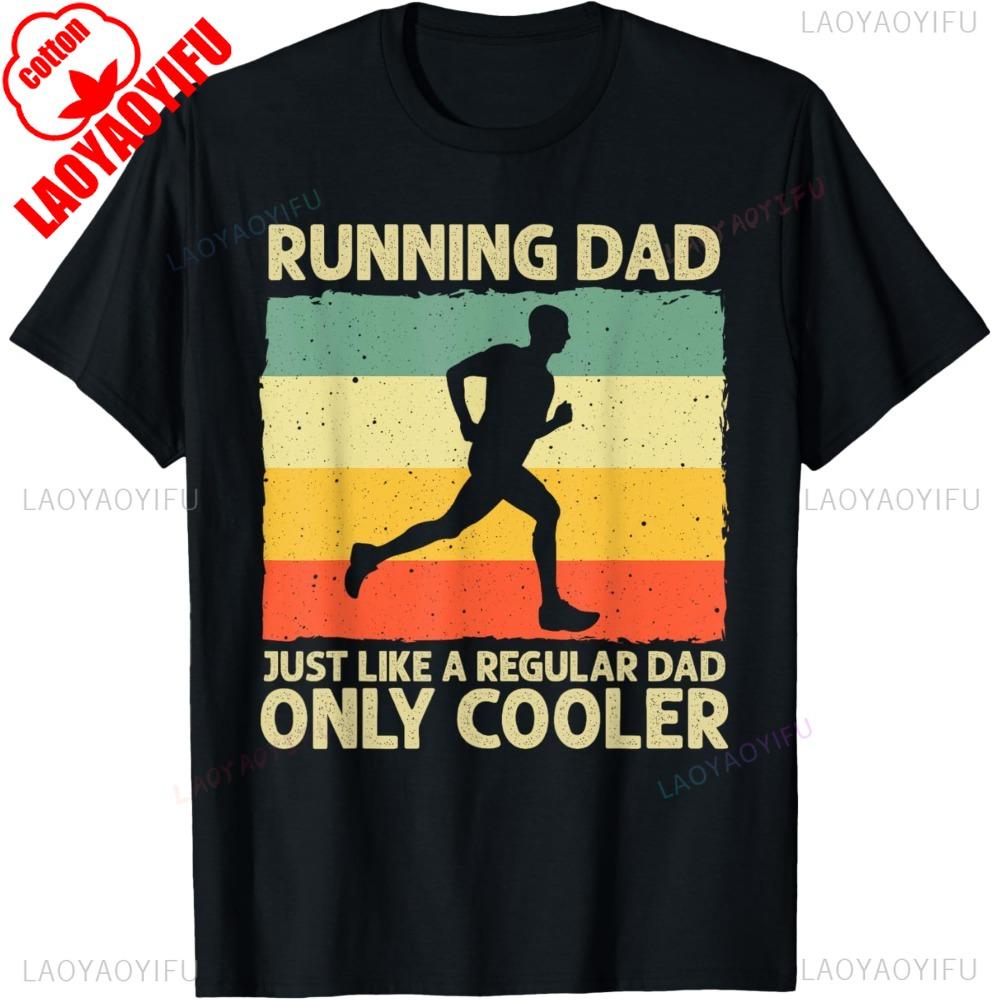 Lustiges Laufen für Männer Papa Marathonläufer Marathonläufer T-Shirt Lässige Mode Locker Hip Hop Mann T-Shirt Baumwolle Harajuku Stil T-Shirts