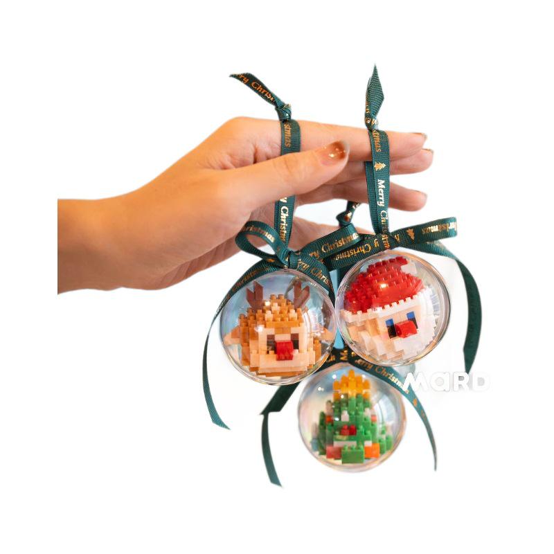MARD Original Christmas Building Blocks: Santa Claus, Reindeer, Snowman, and Tree Ornaments DIY Toy Set