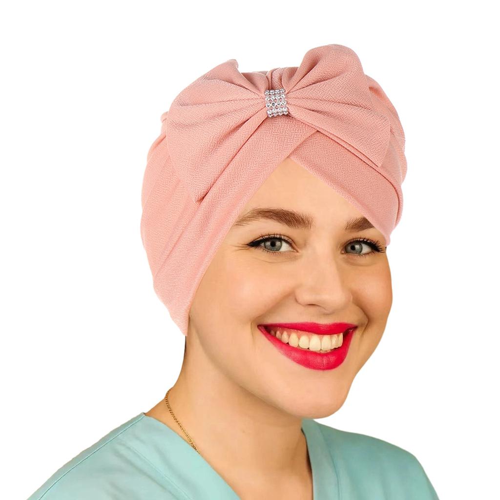 Hemp Bow Fashion Tam-O'-Shanter Multicolor Big Bow Forehead Cross Stick-on Crystals