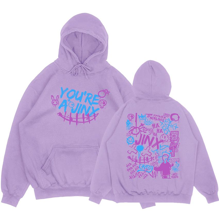 Arcane Jinx Boom Monkey Hoodies Long Sleeve Men Women Sweatshirts Video Game Fashion Printing Pullovers Moletom Masculino Unisex