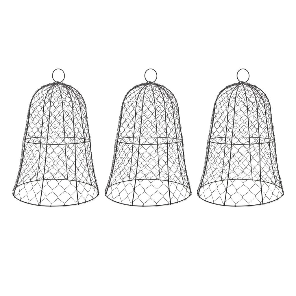 10 Packs Black Garden Chicken Wire Cloche Thickened Construction Plant Protector Cloche Cover