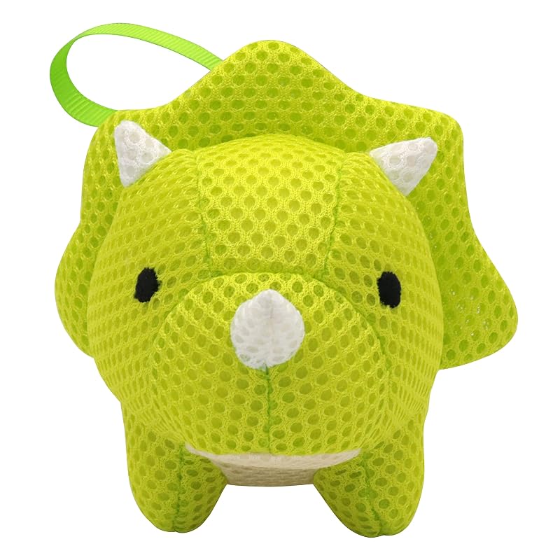 Ikeda Kogyo Co., Ltd. Body Sponge Bath Toy - Triceratops - Suitable for ages 6 and up - 85mm (W) x 100mm (H) x 180mm (D) - 009250540