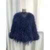 Ostrich fur turkey fur coat women's fur top short winter cotton winter