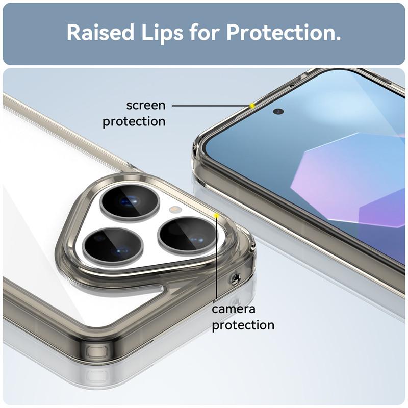 For Huawei Pura 80 Case Huawei Pura 80 Cover TPU Border Acrylic Backplane Bumper Protective Phone Cases For Huawei Pura 80 Funda