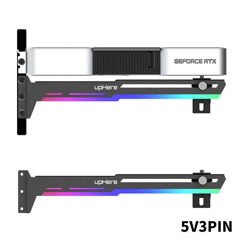 Vga Graphics Card Support Gpu Bracket Frame Rgb Luminous Pollution Lamp Decoration Companion 5V Argb Aura Sync