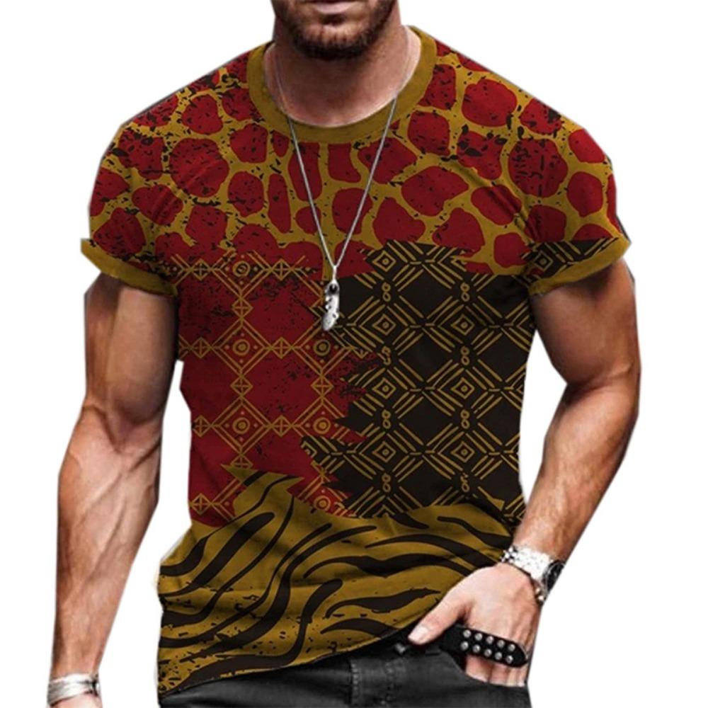 Africká grafická trička Barevné abstraktní umění 3D potisk Pánské Dámské tričko Dovolená Streetwear Harajuku Dětské Topy Trička Oblečení