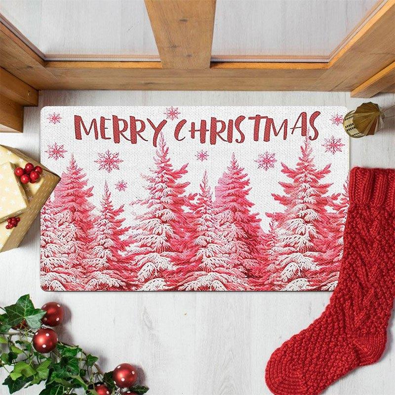 1Pcs Anti Fatigue Kitchen Rugs Snowy Pine Trees Waterproof Non-Slip Thick Cushioned Kitchen Mat Heavy Duty Comfort Standing Mat for Kitchen