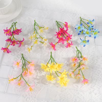 5/10 Stück Künstliche Blumen Lilie Falsche Blume Blütenblatt für Heimzimmerdeko Hochzeit Hochzeitsdekoration DIY Scrapbook Geschenk Ornamente